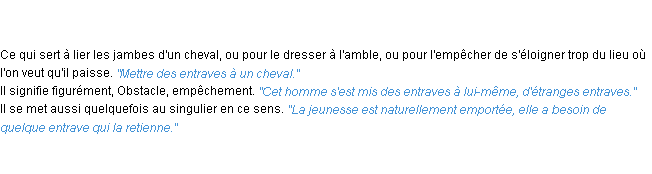 Définition entraves ACAD 1762