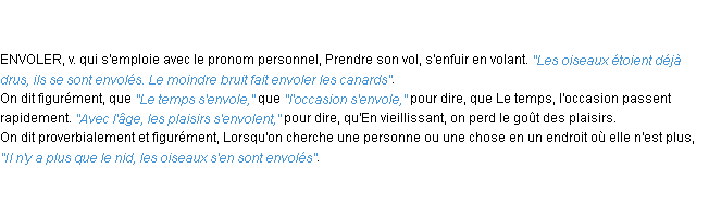 Définition envoler ACAD 1798