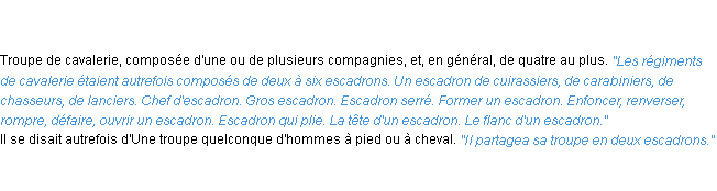 Définition escadron ACAD 1835