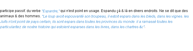 Définition espars ACAD 1694