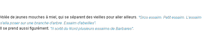 Définition essaim ACAD 1798