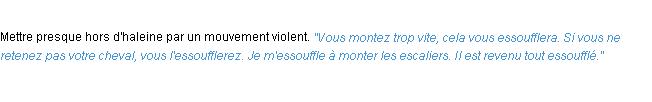 Définition essouffler ACAD 1932