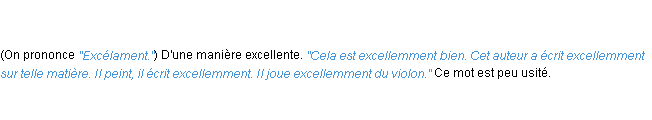 Définition excellemment ACAD 1835