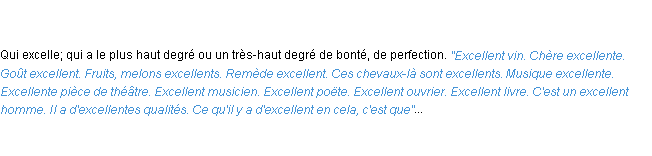 Définition excellent ACAD 1835