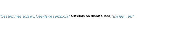 Définition exclu ACAD 1835