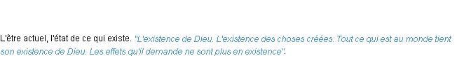 Définition existence ACAD 1798