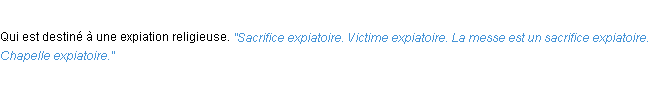 Définition expiatoire ACAD 1932