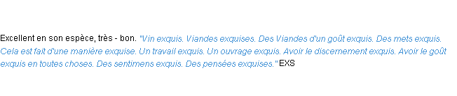 Définition exquis ACAD 1798
