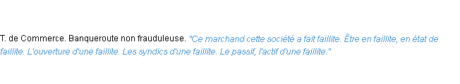 Définition faillite ACAD 1835