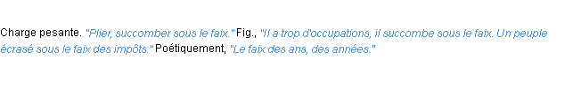 Définition faix ACAD 1932