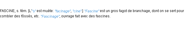 Définition fascinage JF.Feraud