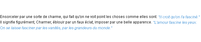 Définition fasciner ACAD 1798
