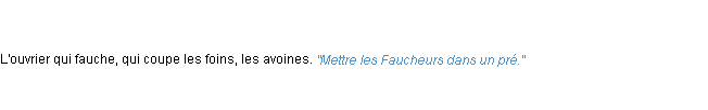 Définition faucheur ACAD 1798