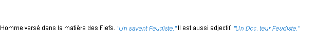 Définition feudiste ACAD 1798