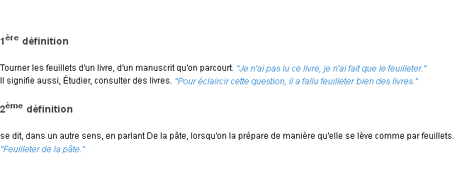 Définition feuilleter ACAD 1835