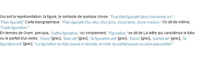 Définition figuratif ACAD 1835