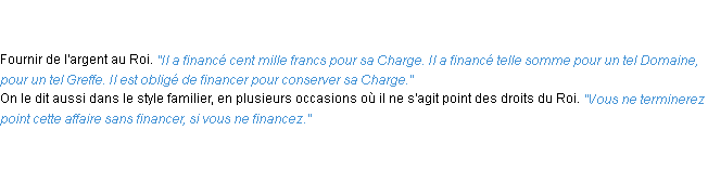 Définition financer ACAD 1798