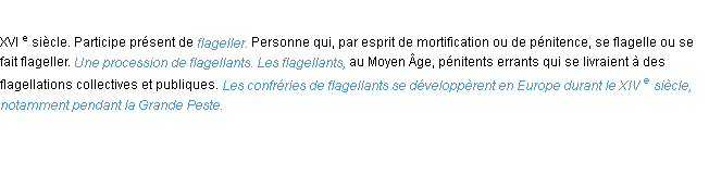 Définition flagellant ACAD 1986