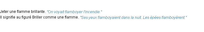 Définition flamboyer ACAD 1932