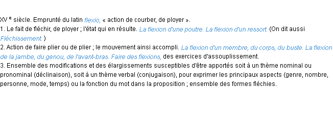 Définition flexion ACAD 1986