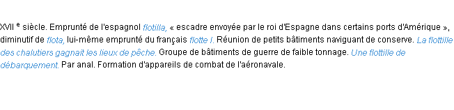 Définition flottille ACAD 1986