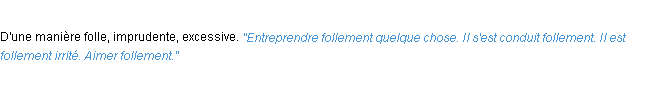 Définition follement ACAD 1932
