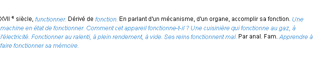 Définition fonctionner ACAD 1986