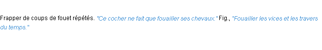 Définition fouailler ACAD 1932