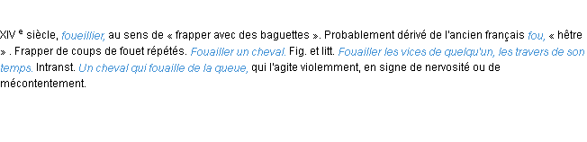 Définition fouailler ACAD 1986