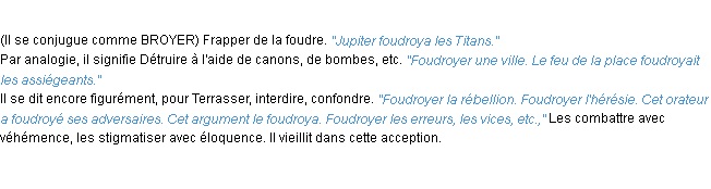 Définition foudroyer ACAD 1932