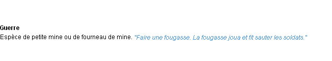 Définition fougasse ACAD 1932