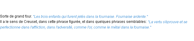 Définition fournaise ACAD 1835