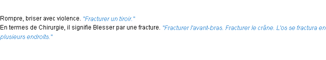 Définition fracturer ACAD 1932