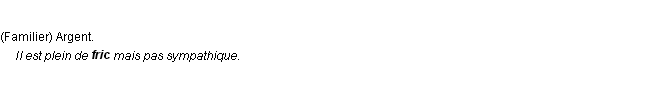 Définition fric wiki