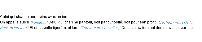 Définition fureteur ACAD 1798