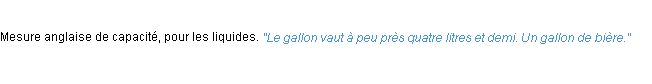 Définition gallon ACAD 1932