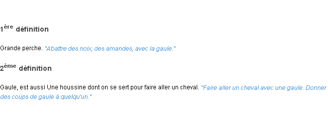 Définition gaule ACAD 1798
