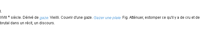 Définition gazer ACAD 1986