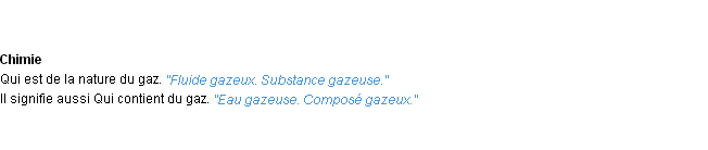 Définition gazeux ACAD 1932