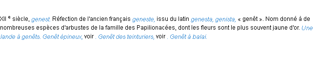 Définition genet ACAD 1986