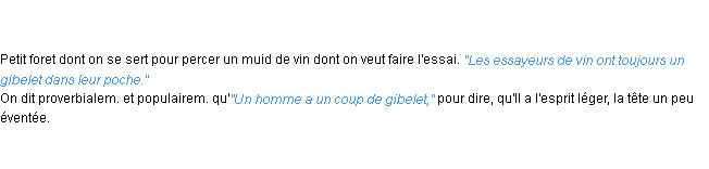 Définition gibelet ACAD 1798