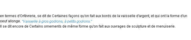 Définition godron ACAD 1835