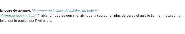 Définition gommer ACAD 1932