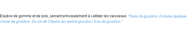 Définition goudron ACAD 1798