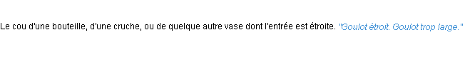 Définition goulot ACAD 1932