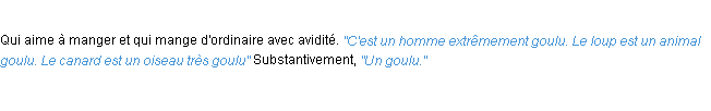 Définition goulu ACAD 1932
