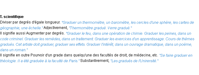 Définition graduer ACAD 1932