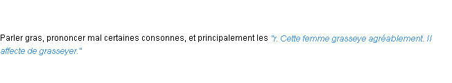 Définition grasseyer ACAD 1835