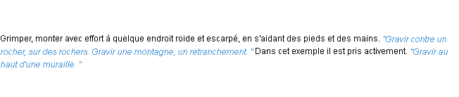 Définition gravir ACAD 1798