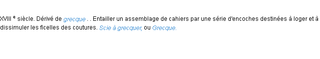 Définition grecquer ACAD 1986
